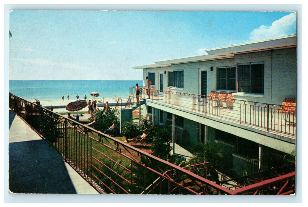 1956 Treasure Shores Motel Apartments, St. Petersburg Florida FL Postcard