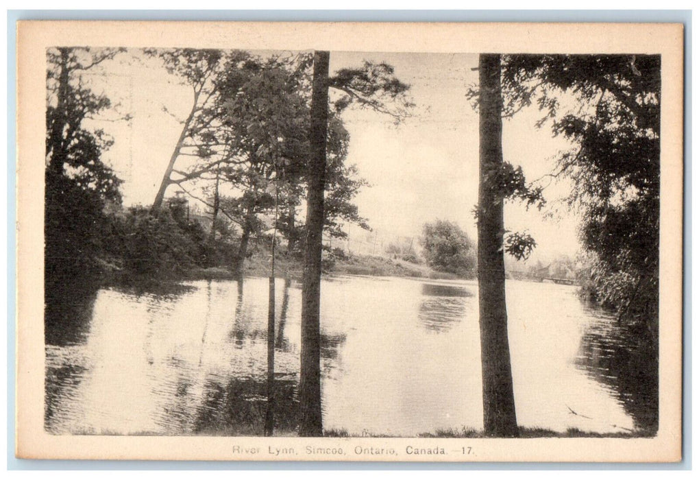 c1940's River Lynn Simcoo Ontario Canada Vintage Unposted Peco Postcard