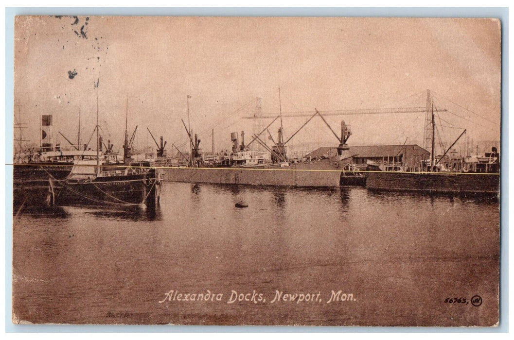 c1910 Alexandra Docks Newport Mon. Canada Pelmam Series Posted Postcard