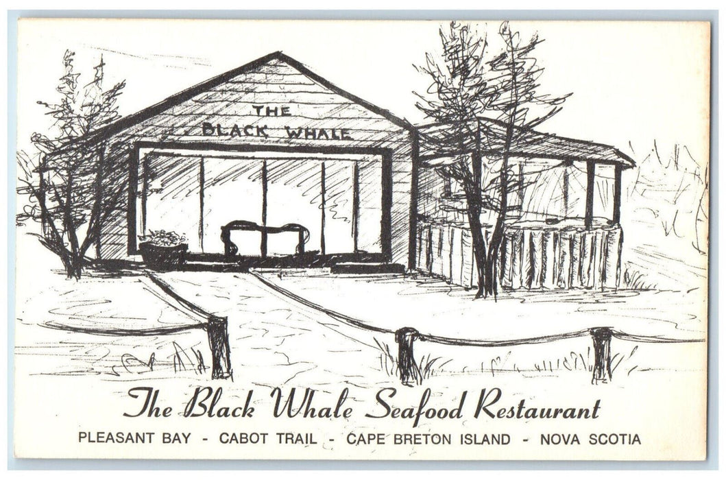 c1950's The Black Whale Seafood Restaurant Cape Breton Island Canada Postcard