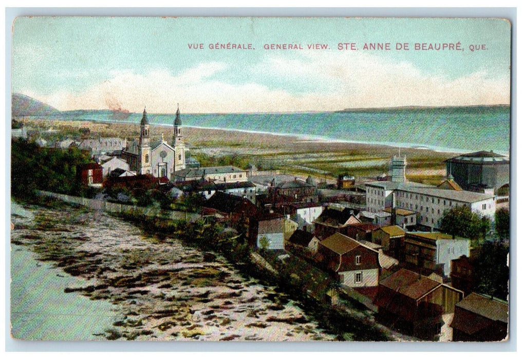 c1910 Vue Generale (General View) Ste Anne De Beaupre Quebec Canada Postcard