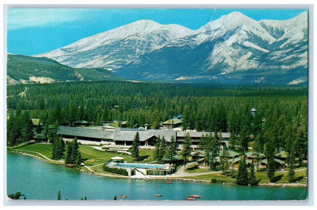 c1950's Jasper Park Lodge Crown Jewel of Canadian Rockies Canada Postcard