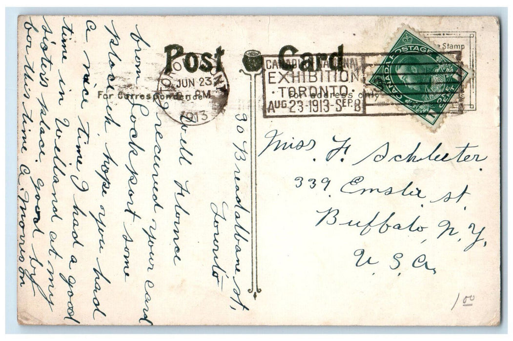 1913 Brock's Monument Queenston Heights Canada Antique Posted Postcard