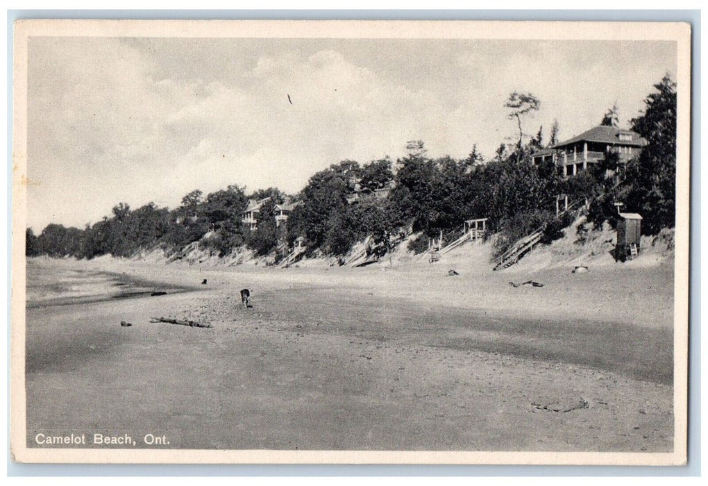 c1950's Scene at Camelot Beach Ontario Canada Vintage Unposted Postcard