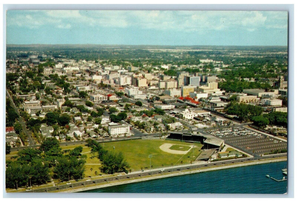 Air View Shows Bayshore Drive Tampa Bay St. Petersburg Florida FL Postcard