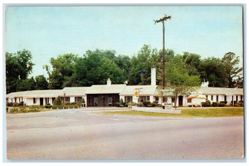 1952 Suwanee River Court Motel Roadside White Springs Florida FL Posted Postcard