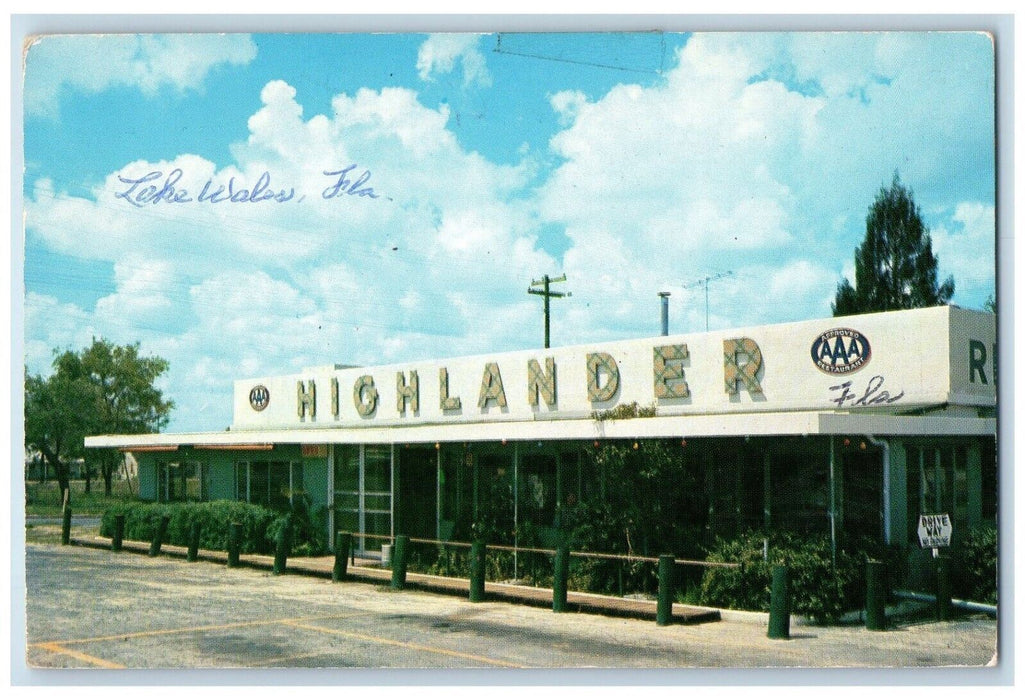 c1960's The Highlander Restaurant Lake Wales Lake City Florida FL Postcard