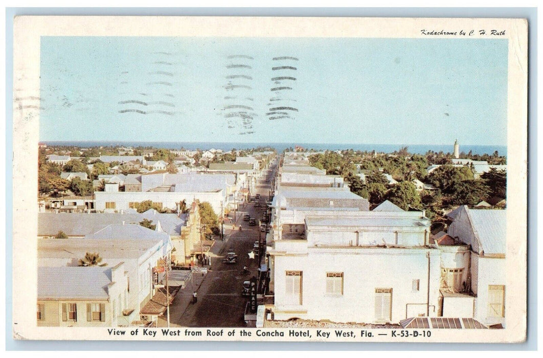 1949 View Of Key West From Roof Of Concha Hotel Key West Florida FL Postcard