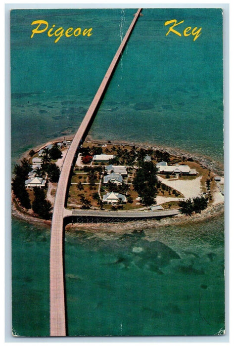 Aerial View Of Seven Mile Bridge Pigeon Key Big Pine Key Florida FL Postcard