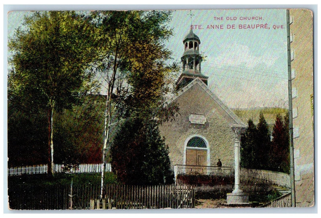 c1910 The Old Church Ste. Anne De Beaupre Quebec Canada Unposted Postcard