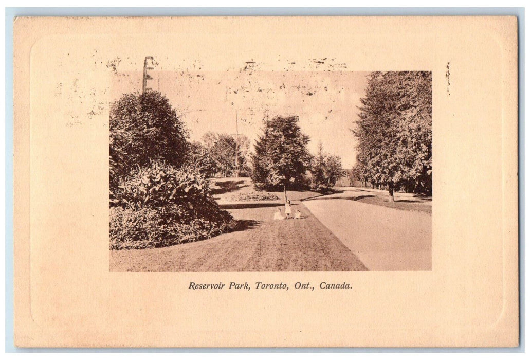 1913 Scene at Reservoir Park Toronto Ontario Canada Antique Posted Postcard