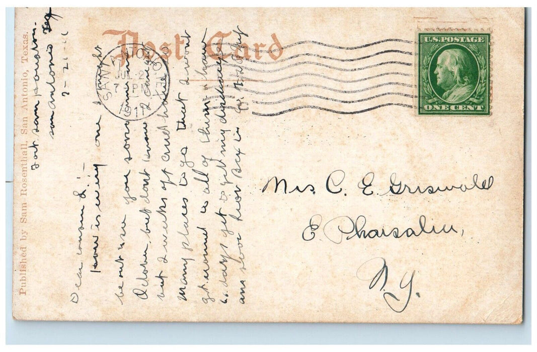 1911 Lakeside Classical Institute & School For Boys San Antonio TX Postcard