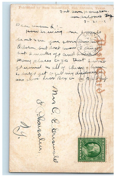 1911 Lakeside Classical Institute & School For Boys San Antonio TX Postcard