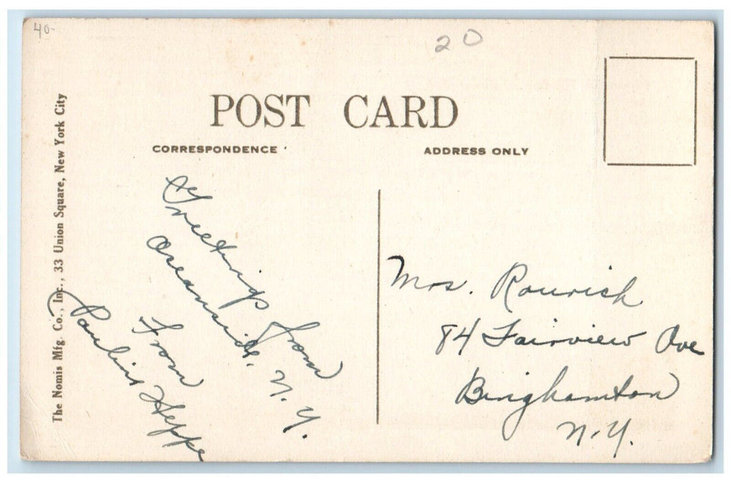 c1910's Oceanside Harbor Boat Houses View Oceanside Long Island NY Postcard