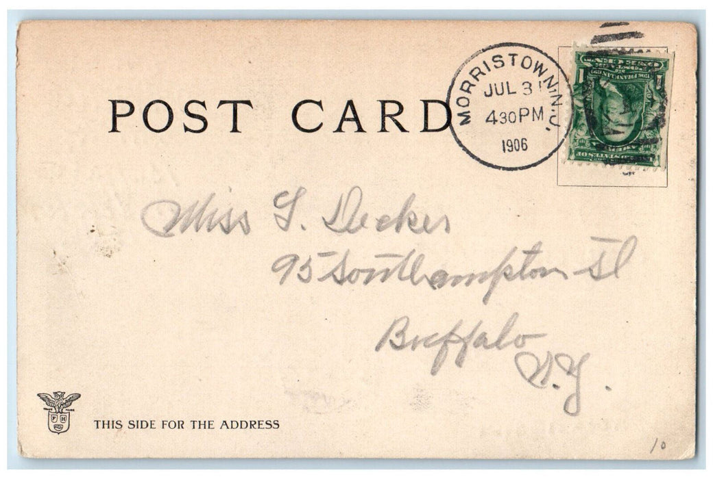 1906 Morristown New Jersey NJ Large Letter Women Huld's Letter Series Postcard