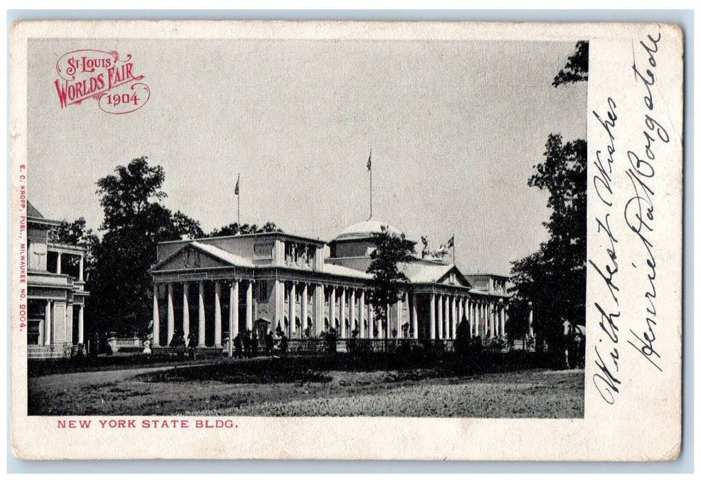 1904 New York State Building St. Louis World's Fair Missouri MO Postcard