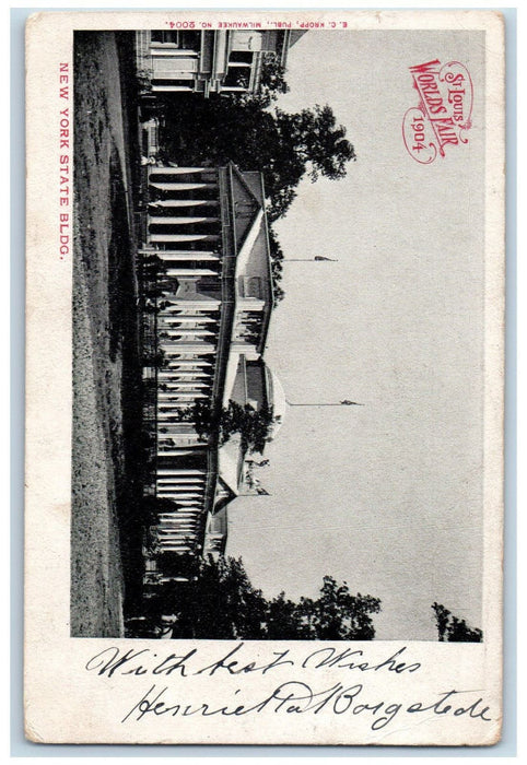 1904 New York State Building St. Louis World's Fair Missouri MO Postcard