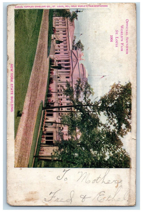 1904 NY State Building St. Louis World's Fair MO Official Souvenir Postcard