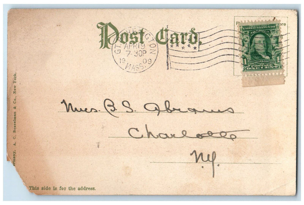1909 Elen Court W.D. Sloane Residence Lenox Massachusetts MA Postcard