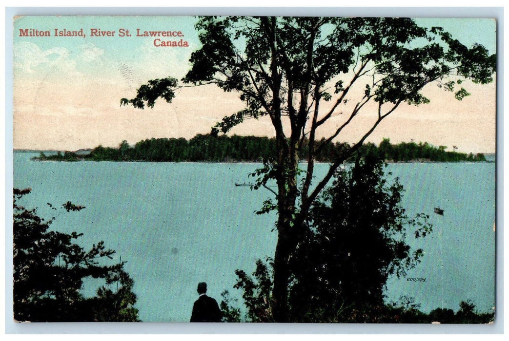 1914 Milton Island River St. Lawrence Canada Antique Posted Postcard