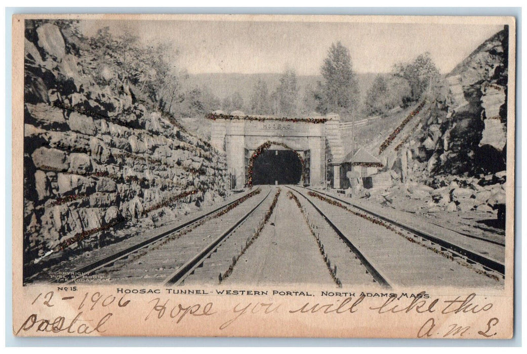 1906 West Portal Hoosac Tunnel North Adams Massachusetts MA Conway MA Postcard
