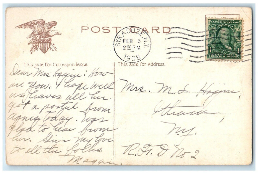 1908 John Crouse College Of Fine Arts Syracuse University Syracuse NY Postcard