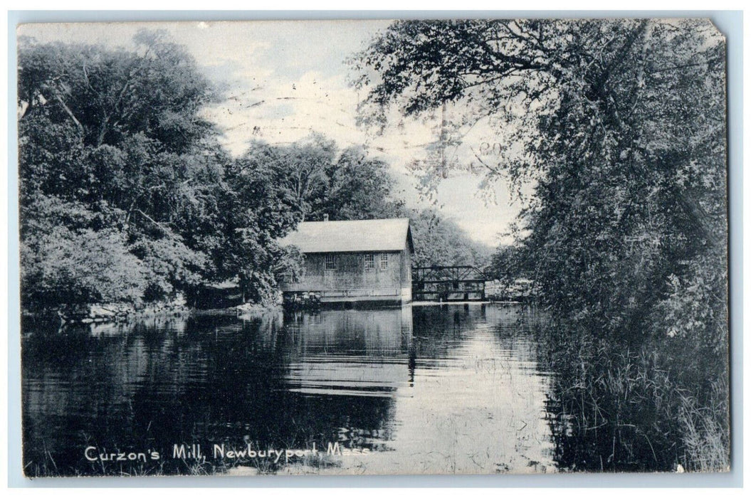1909 Curzon's Mill Newburyport Massachusetts MA Antique Posted Postcard