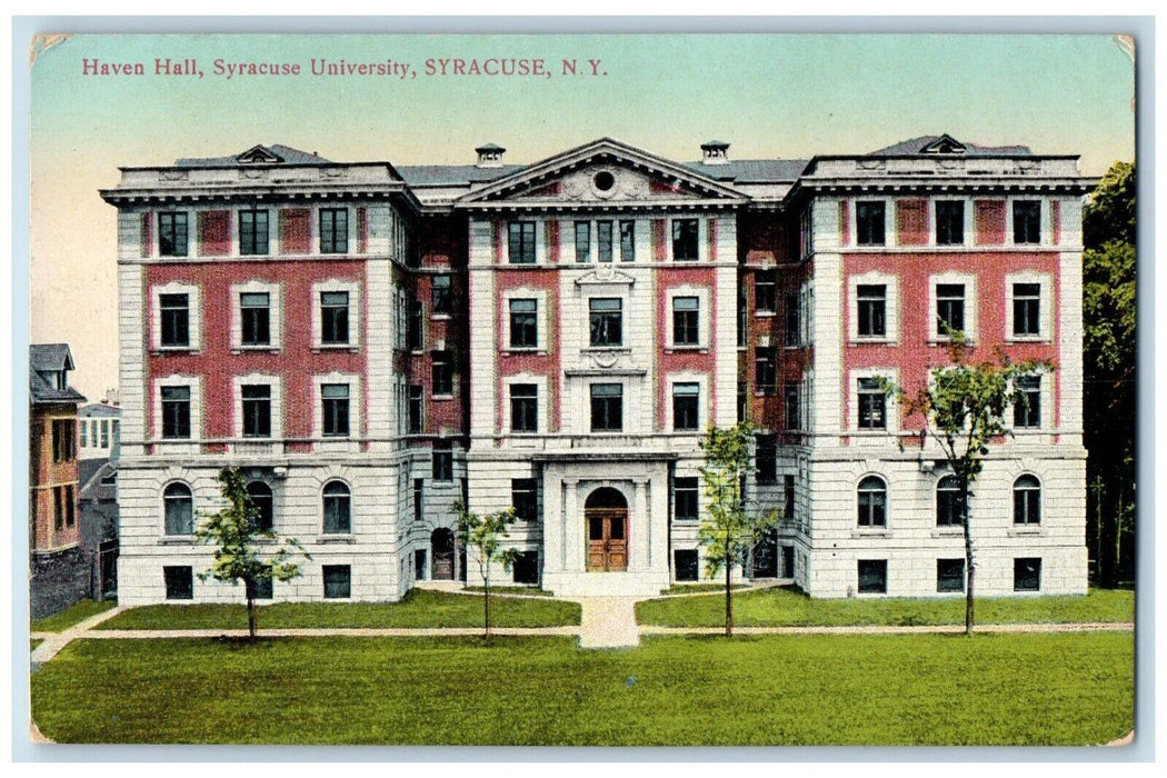 c1910's Haven Hall Building Syracuse University Syracuse New York NY Postcard