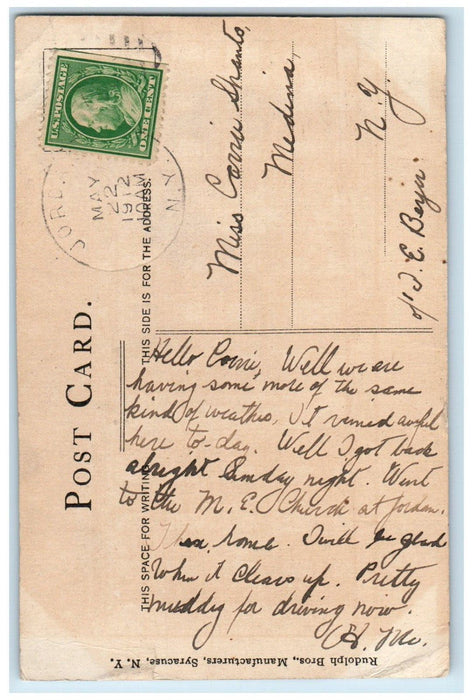 1912 Bird's Eye View Of Syracuse University Syracuse New York NY Posted Postcard