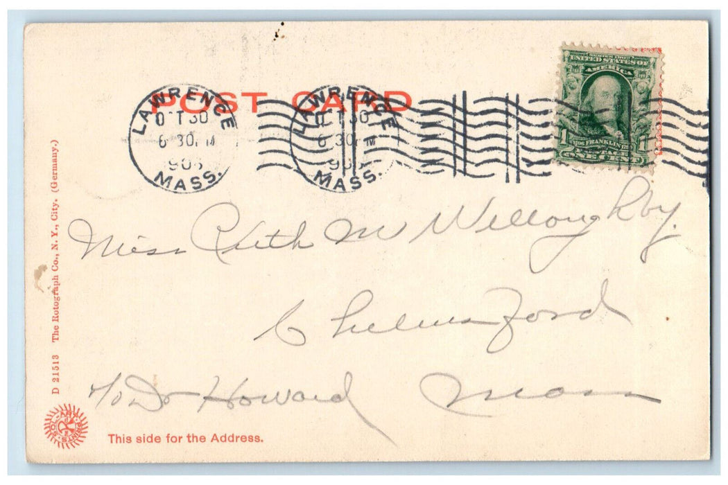 1906 In Glen Forest Lawrence Massachusetts MA Posted Antique Postcard