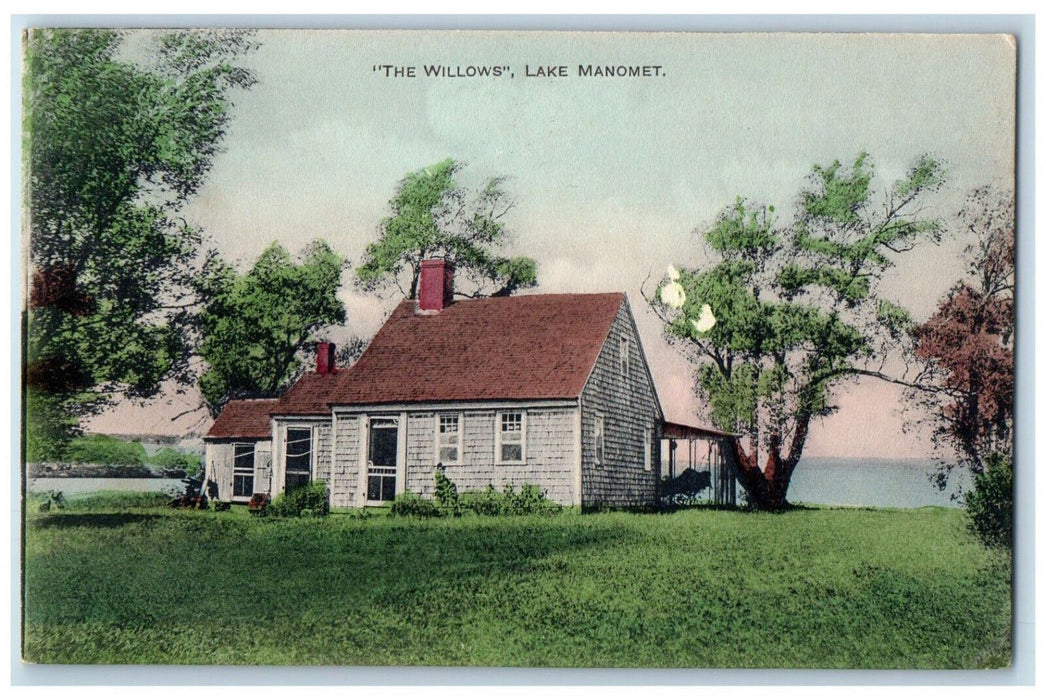 c1910 "The Willows" Lake Manomet Massachusetts MA Unposted Antique Postcard
