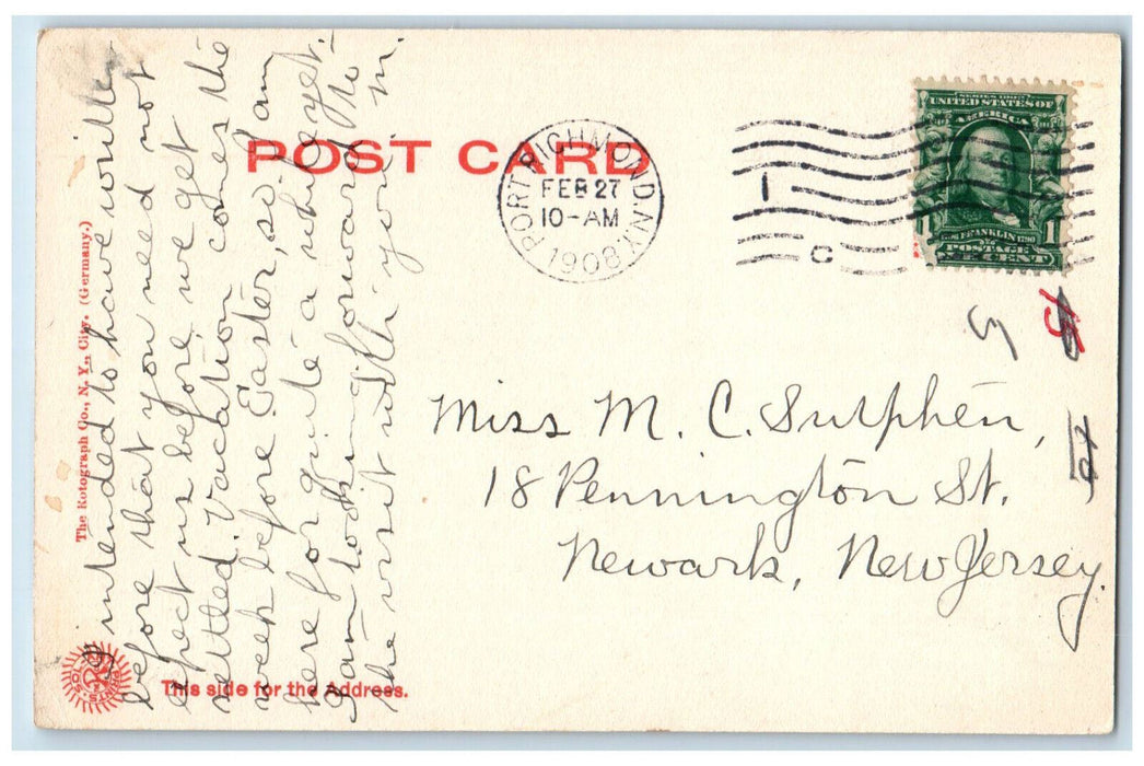 1908 Holyoke and South Hadley Bridge Holyoke Massachusetts MA Postcard
