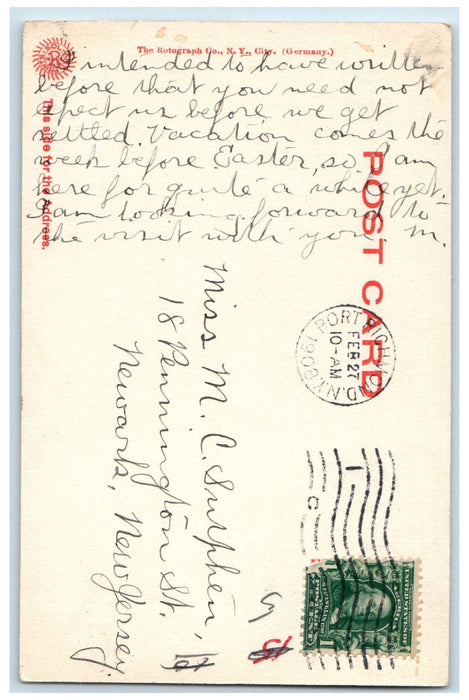1908 Holyoke and South Hadley Bridge Holyoke Massachusetts MA Postcard