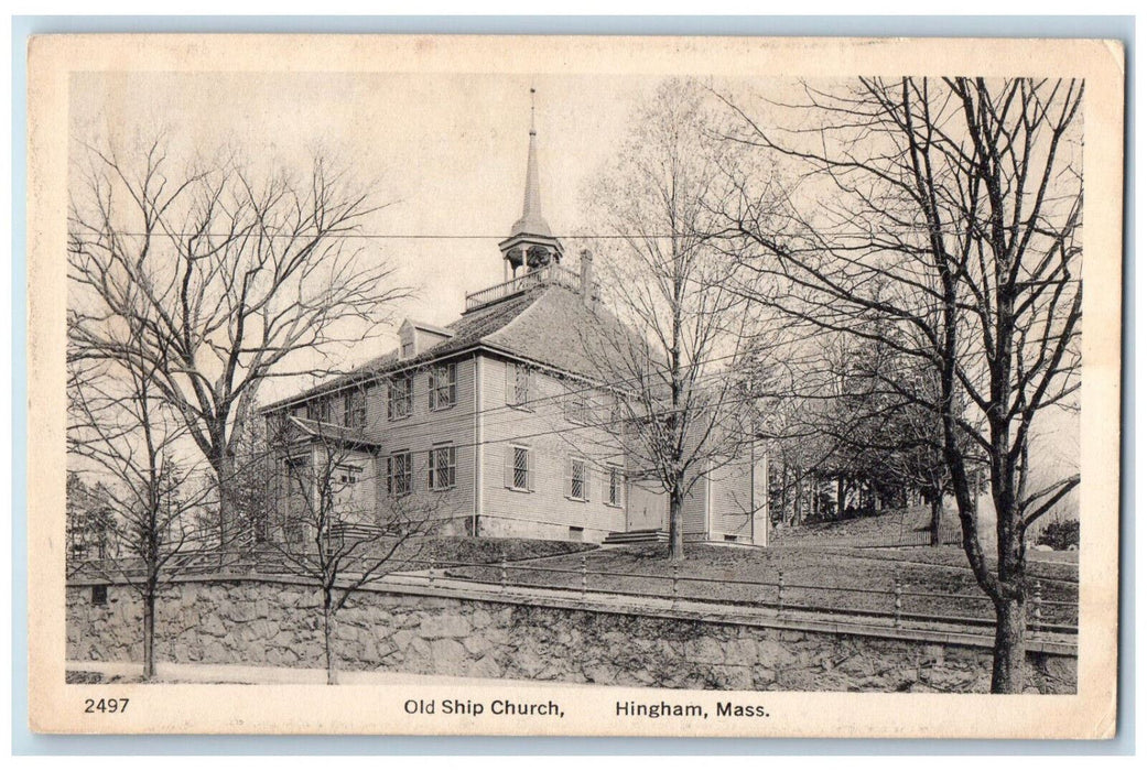 c1940's Old Ship Church Hingham Massachusetts MA Unposted Vintage Postcard