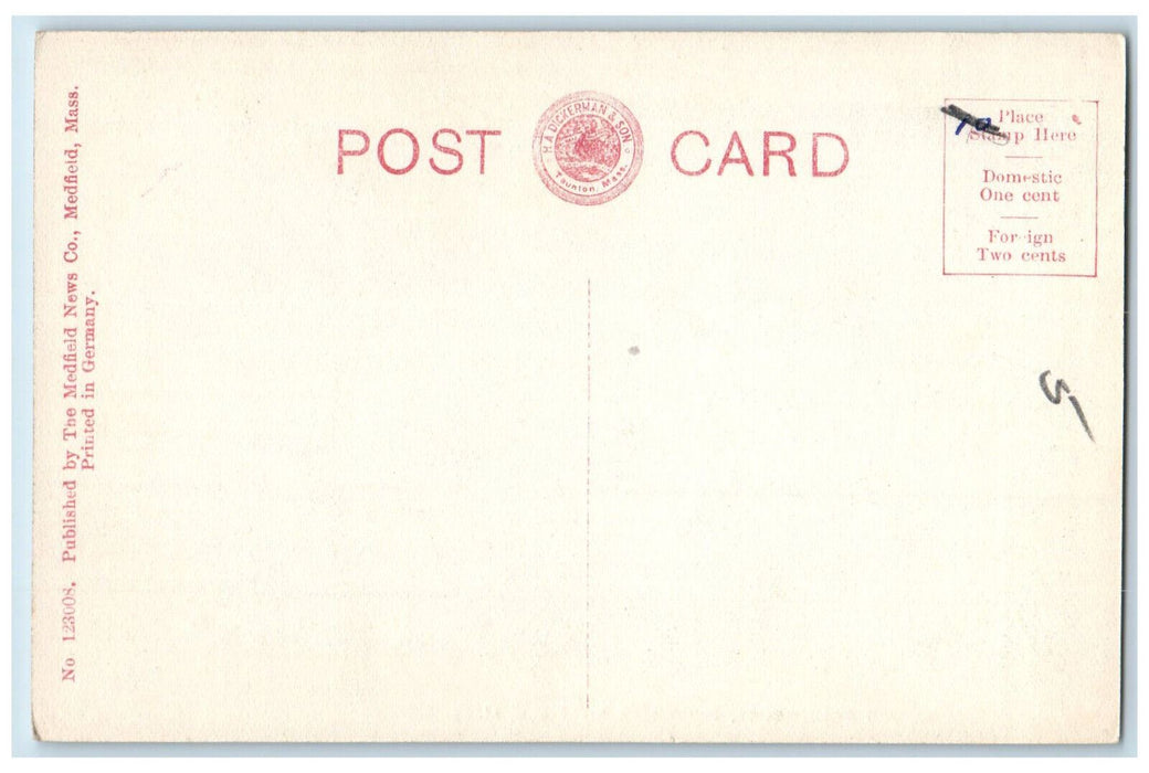 c1940's Old Peak House Medfield Massachusetts MA Vintage Unposted Postcard