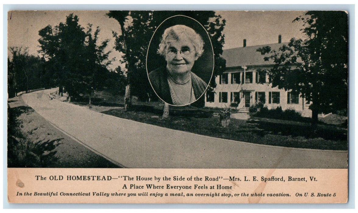 c1950's The Old Homestead Mrs. L.E. Spafford Photo Barnet Vermont VT Postcard