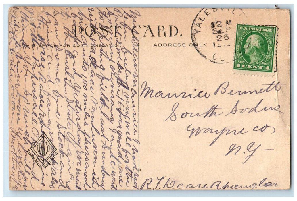 c1910 Main Street Arch Trolley Car Springfield Massachusetts MA Postcard