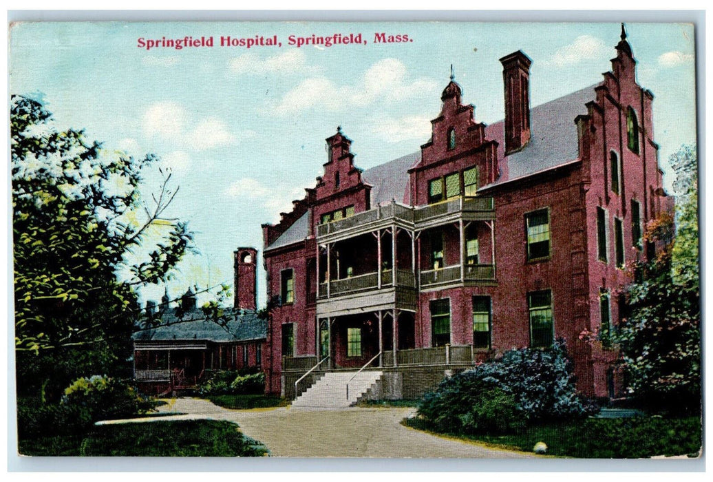 c1910 Springfield Hospital Springfield Massachusetts MA Antique Postcard