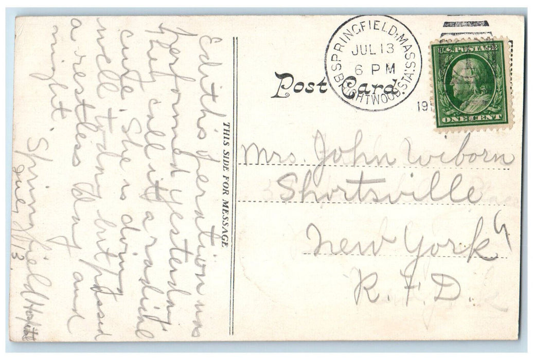 c1910 Springfield Hospital Springfield Massachusetts MA Antique Postcard