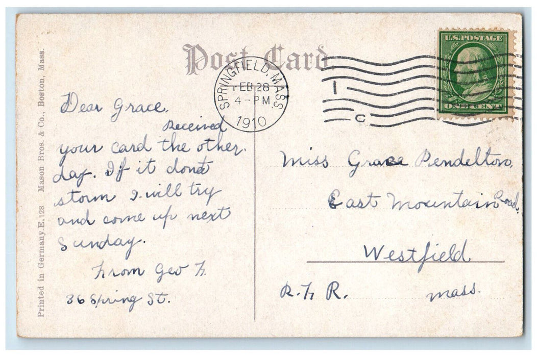 1910 House of Mercy Springfield Massachusetts MA Antique Posted Postcard