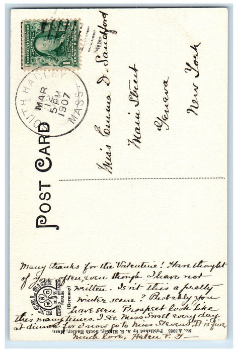 1907 Walk Up Prospect Mt. Holyoke College South Hadley Massachusetts MA Postcard