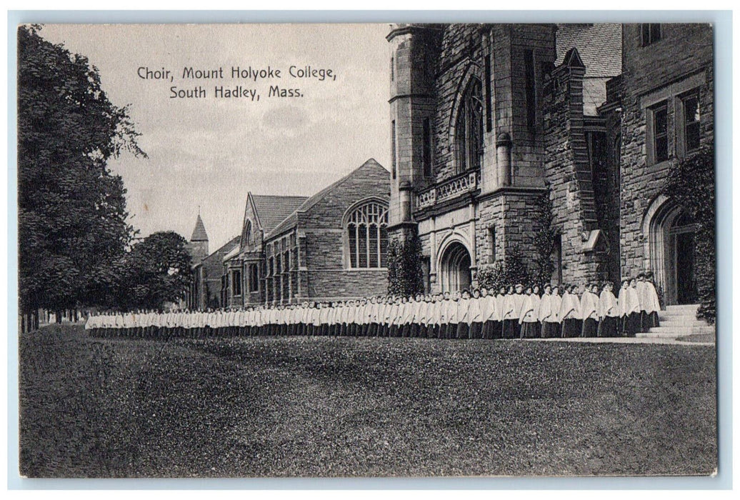 c1910 Choir Mount Holyoke College South Hadley Massachusetts MA Postcard
