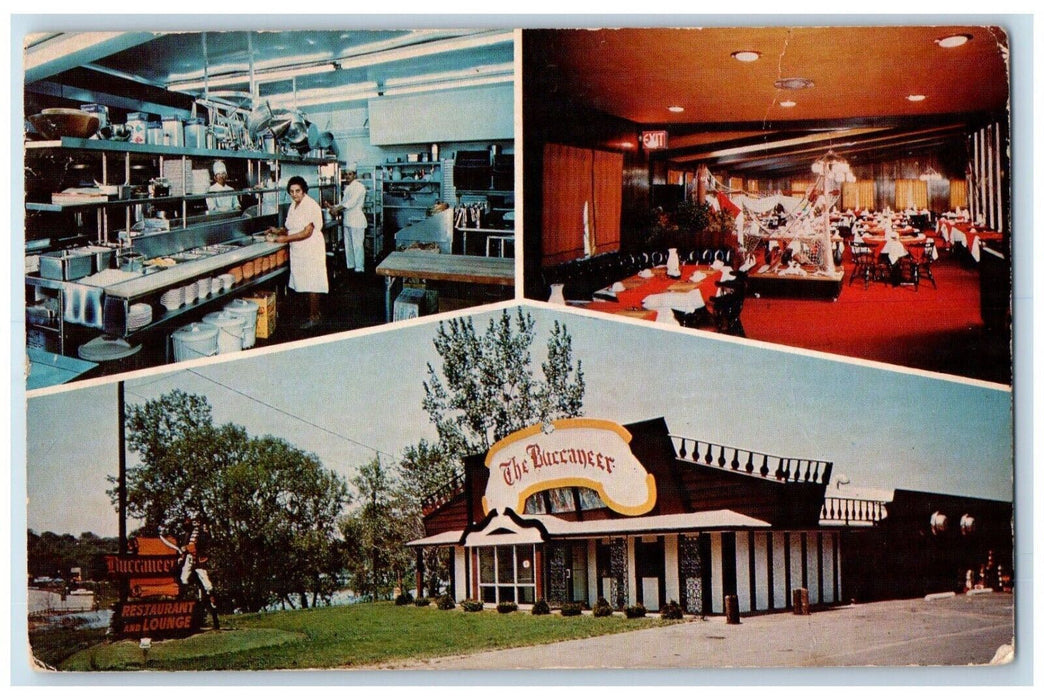 c1960 Buccaneer Restaurant Empire Blvd Multiview Rochester New York NY Postcard