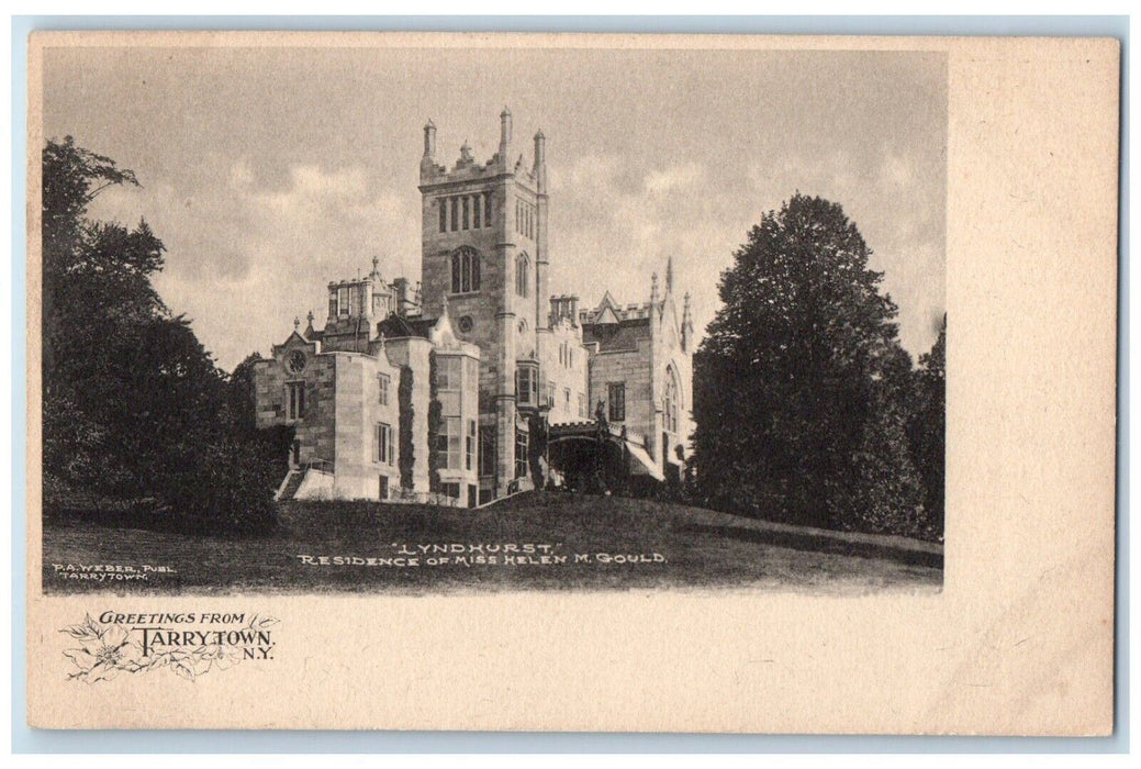 Lyndhurst Residence Of Miss Helen M. Gould Tarrytown NY, Greetings Postcard