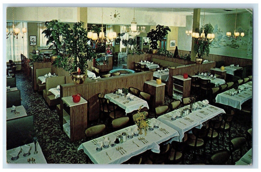 1960 Famous Chinese Cuisine Chinatown Cafe Sunrise Long Island New York Postcard
