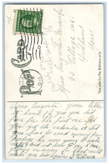 1911 Cascadilla Bridge Entrance to Campus Ithaca New York NY Postcard