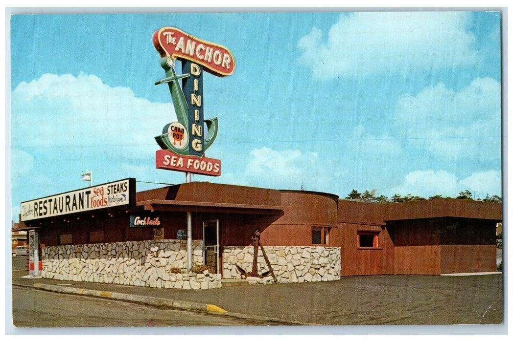 c1960 Anchor Coast Hiway Restaurant Exterior Building Newport Oregon OR Postcard