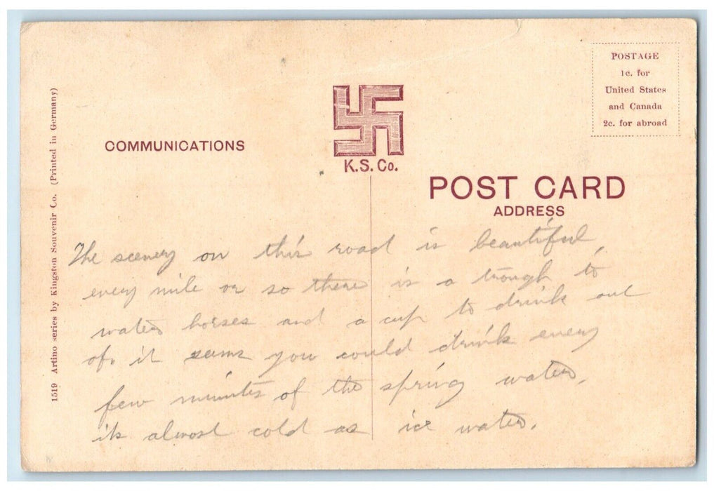 c1910's State Road Allaben Catskill Mountains New York NY Antique Postcard