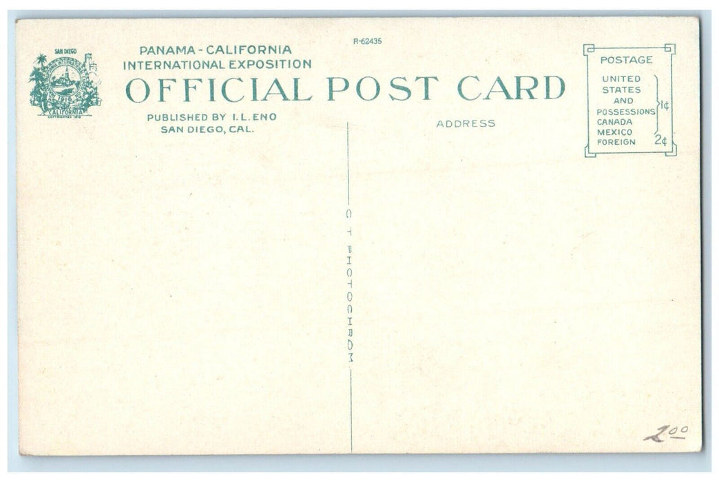 The Foreign Domestic Industries Building Panama California Exposition Postcard