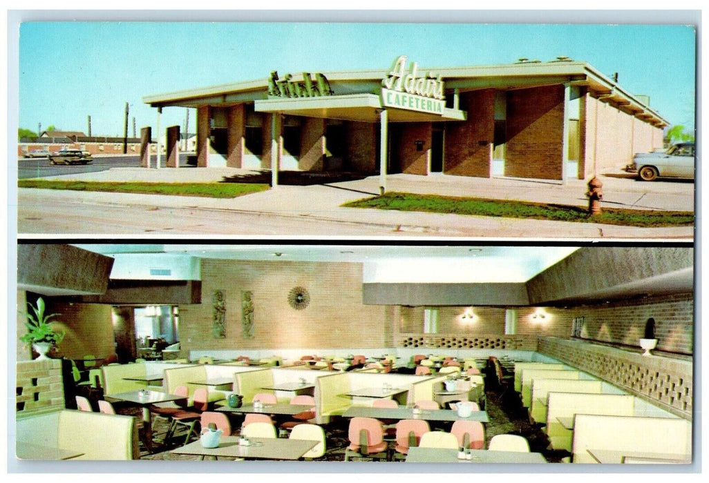 c1960 Adairs Cafeteria Lincoln Restaurant Tables Oklahoma City Oklahoma Postcard